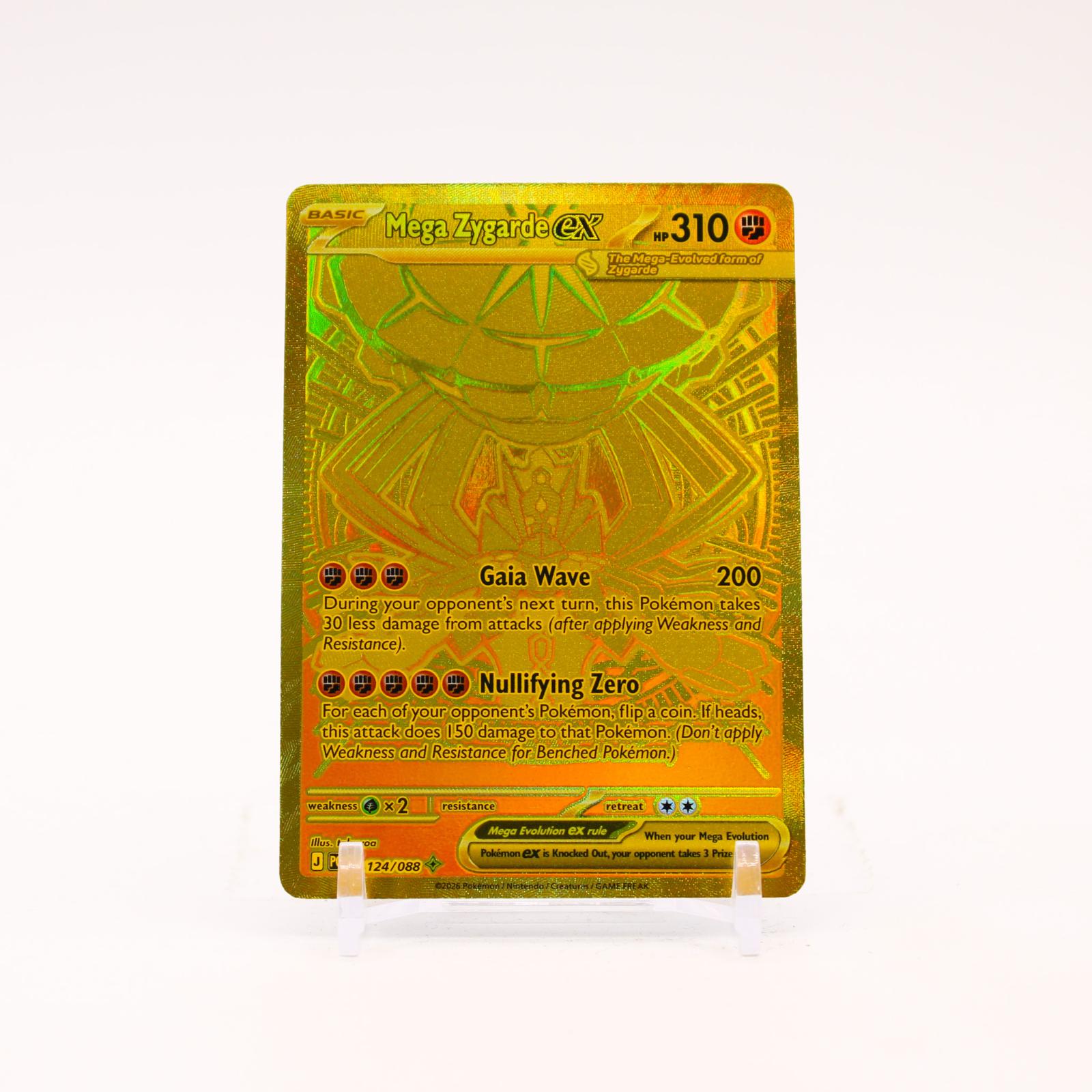 Mega Zygarde ex - 124/088 Perfect Order Holo Gold Pokemon - NM