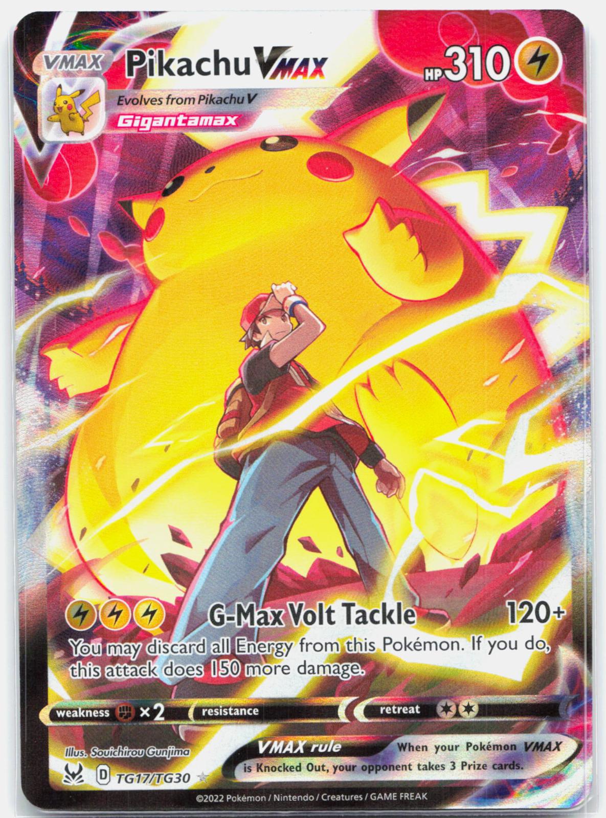 Pikachu Vmax - TG17/TG30 Lost Origin Trainer Gallery Alternate Art Pokemon - LP