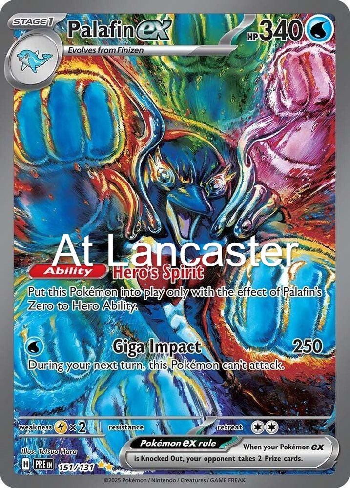 Palafin ex - 151/131 Prismatic Evolutions Special Illustration Rare Pokemon - NM (Lanc)