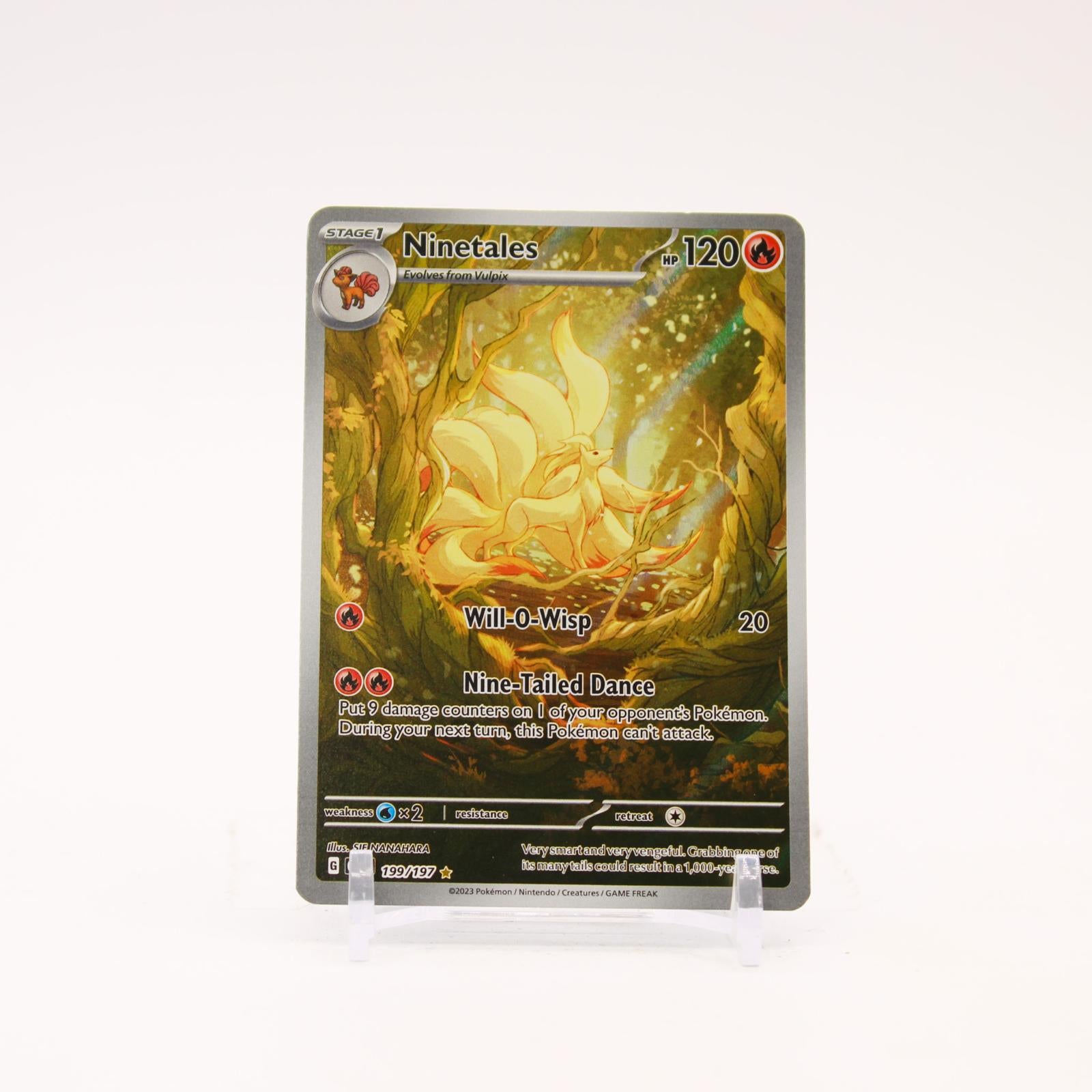 Ninetales - 199/197 Obsidian Flames Holo Illustration Rare Pokemon - LP