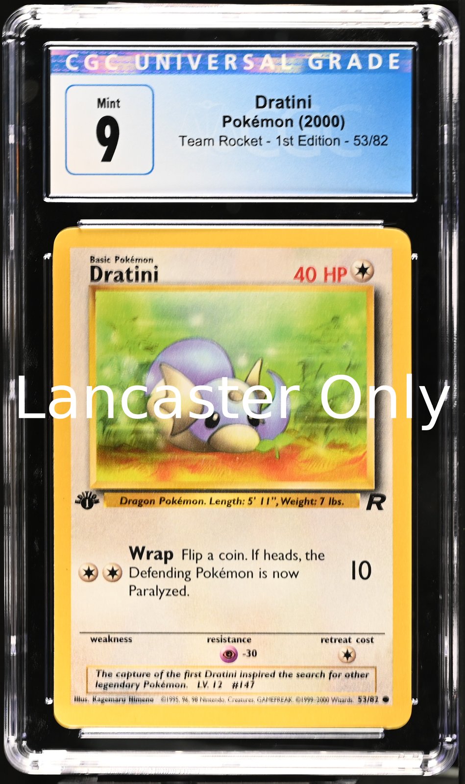 Dratini - 53/82 CGC 9 Team Rocket - 1st Ed. Pokemon