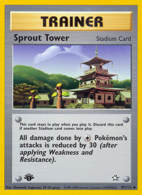 Sprout Tower - 97/111 Neo Genesis Uncommon Unlimited Pokemon - NM