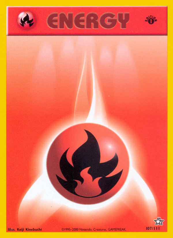 Fire Energy - 107/111 Neo Genesis Unlimited Pokemon - NM