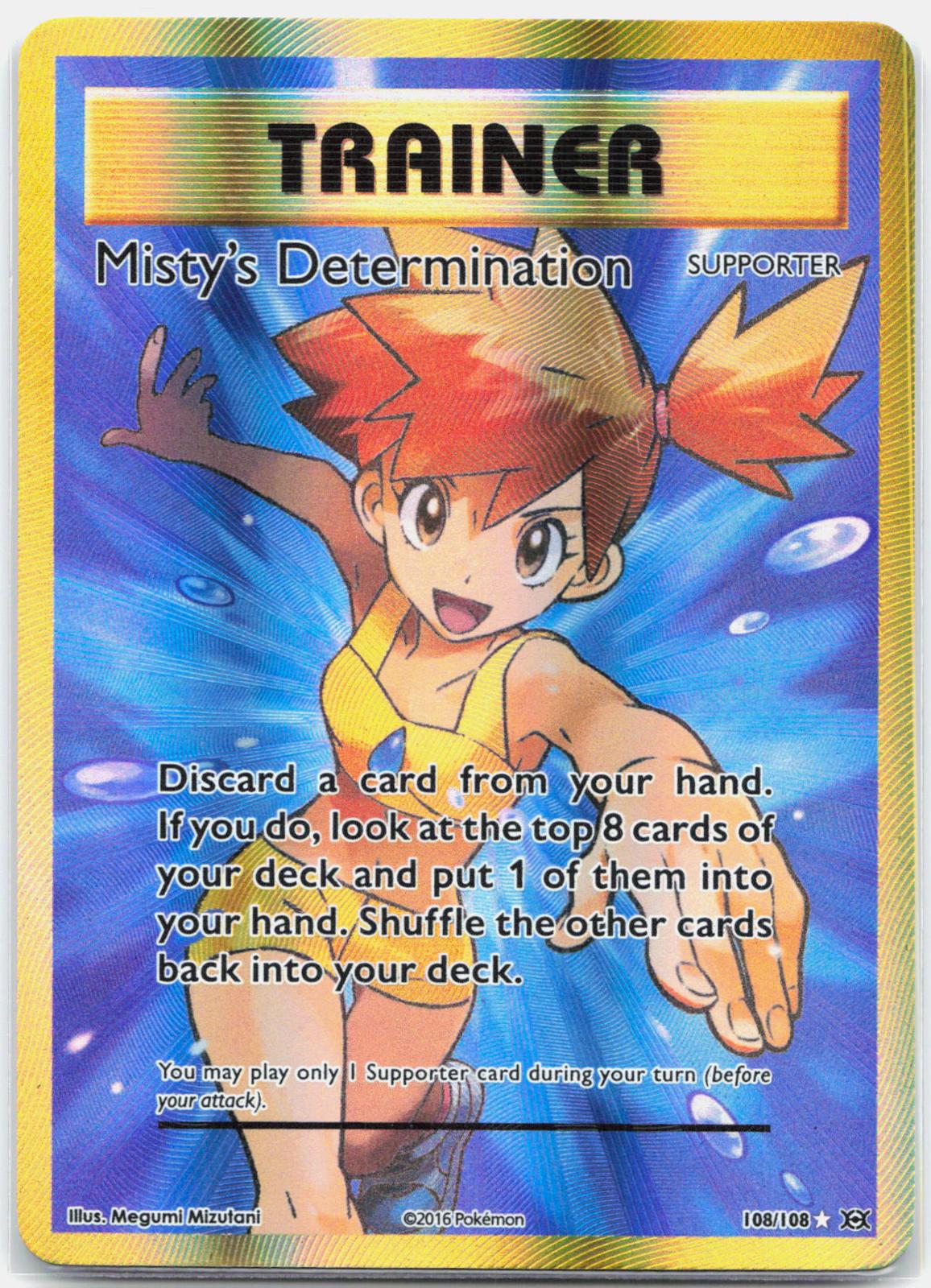 Misty's Determination - 108/108 Evolutions Full Art Trainer - NM/LP