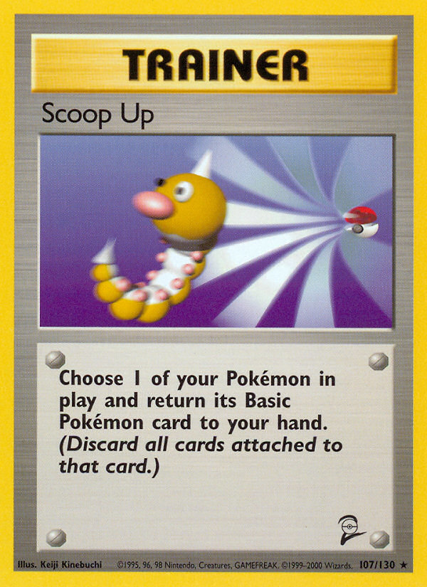 Scoop Up - 107/130 Base Set 2 Rare Pokemon - NM