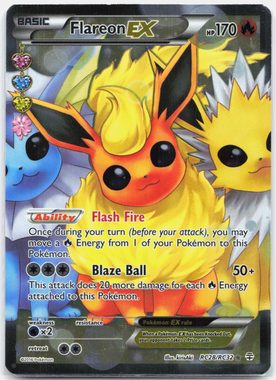 Flareon EX - RC28/RC32 Generations Full Art Pokemon - LP