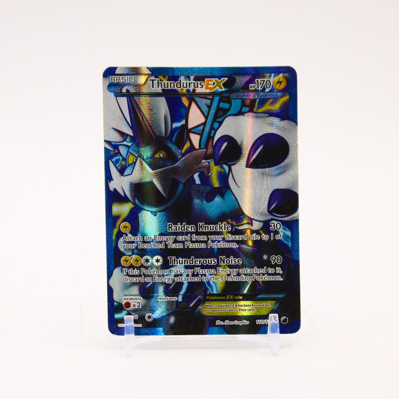 Thundurus EX - 110/116 Plasma Freeze Holo Full Art Pokemon - HP