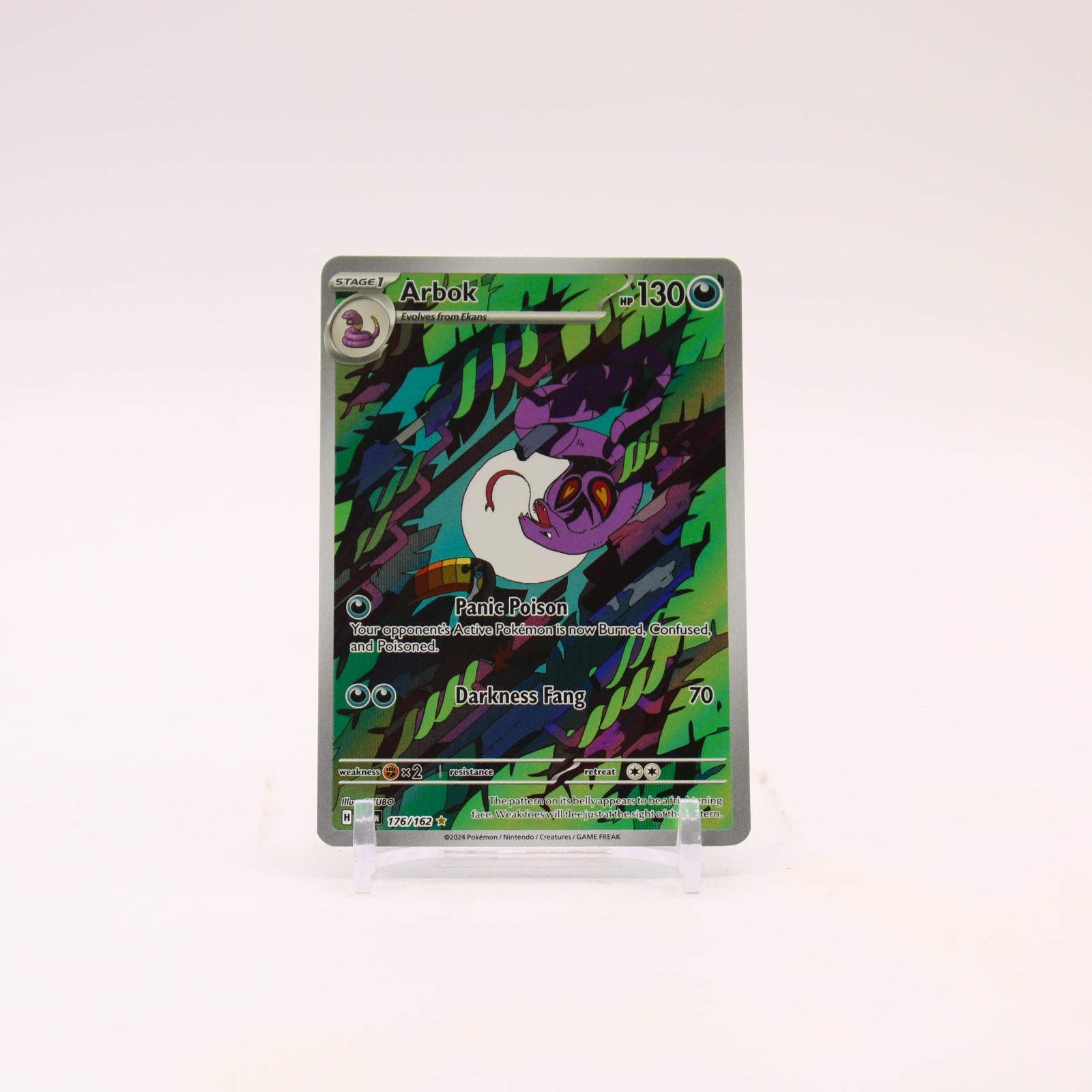 Arbok - 176/162 Temporal Forces Holo Illustration Rare Pokemon - NM