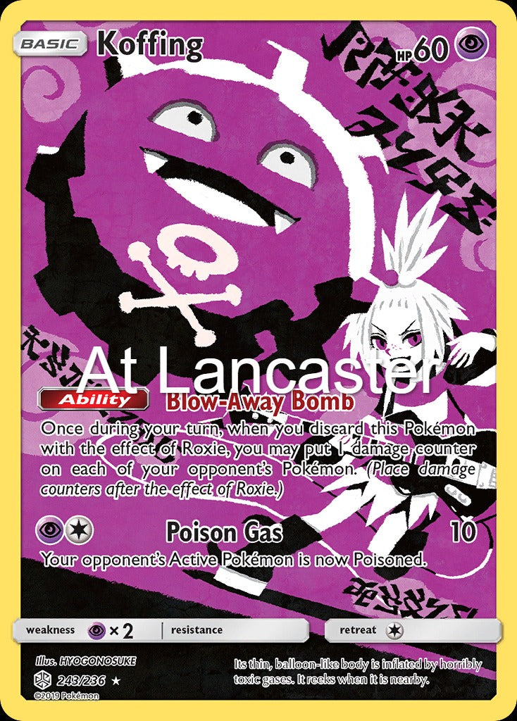 Koffing - 243/236 Cosmic Eclipse Secret Rare Pokemon - LP (Lanc)