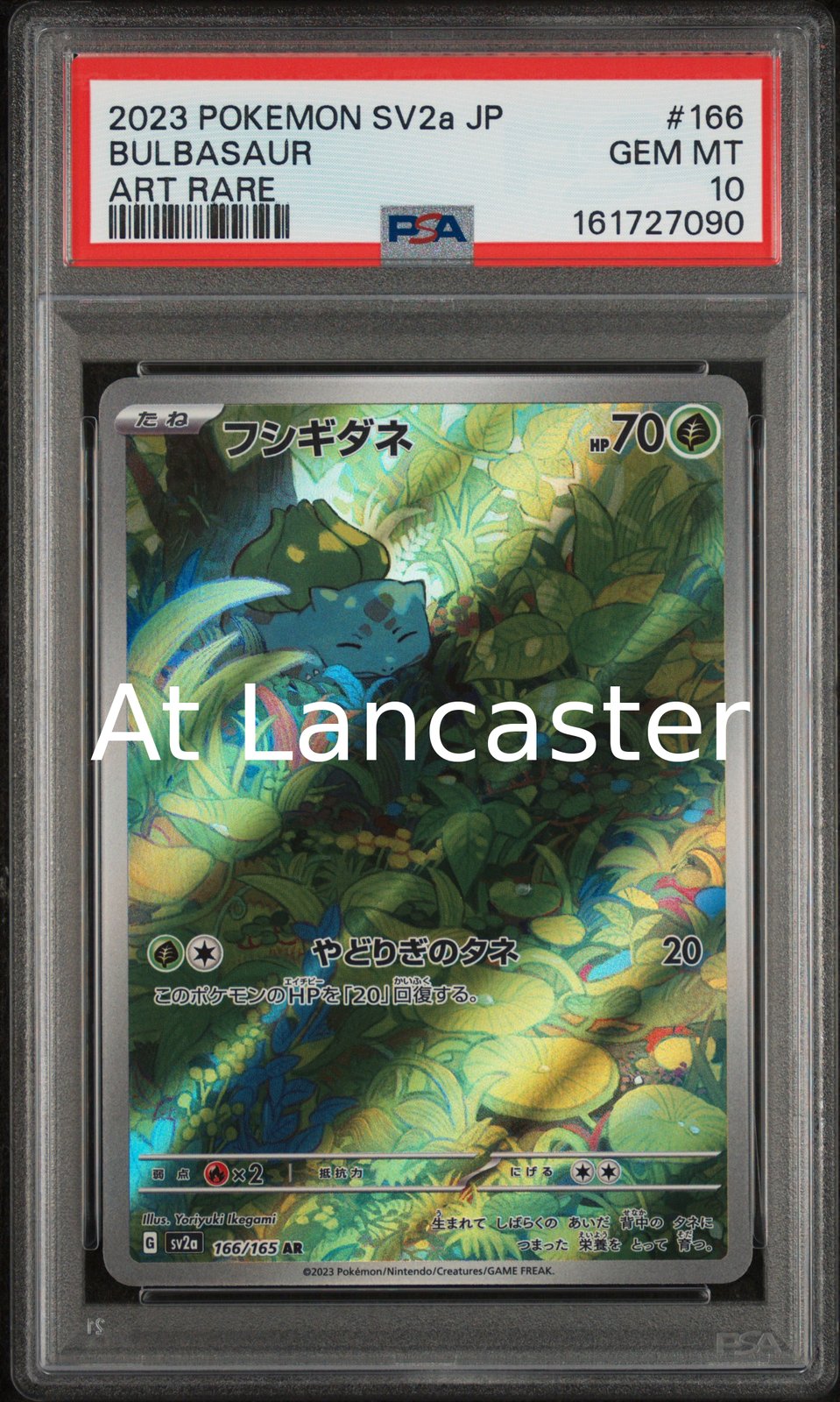 Bulbasaur - 166/165 Japanese PSA 10 Sv2a Card 151 Art Rare Pokemon (Lanc)