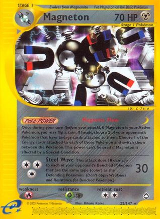 Magneton - 22/147 Aquapolis Rare Pokemon - NM