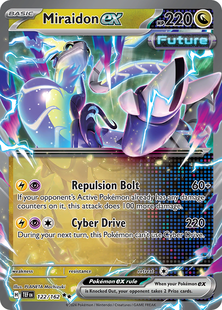 Miraidon ex - 122/162 Temporal Forces Double Rare Holo Pokemon - NM