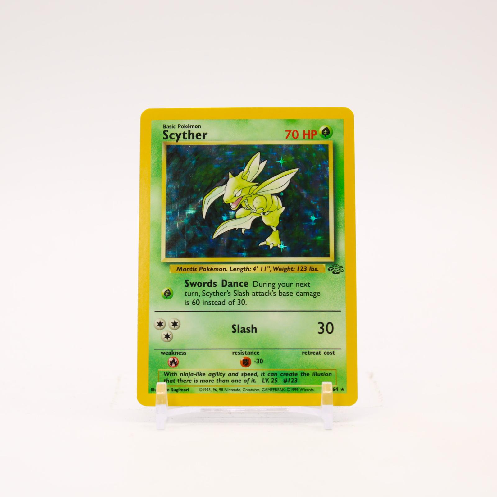 Scyther - 10/64 Jungle Unlimited Holo Rare Pokemon - NM/LP