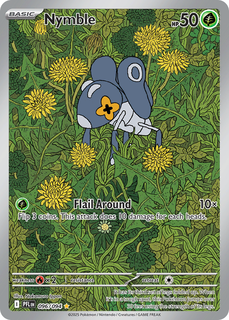 Nymble - 096/094 Phantasmal Flames Illustration Rare Holo Pokemon - NM