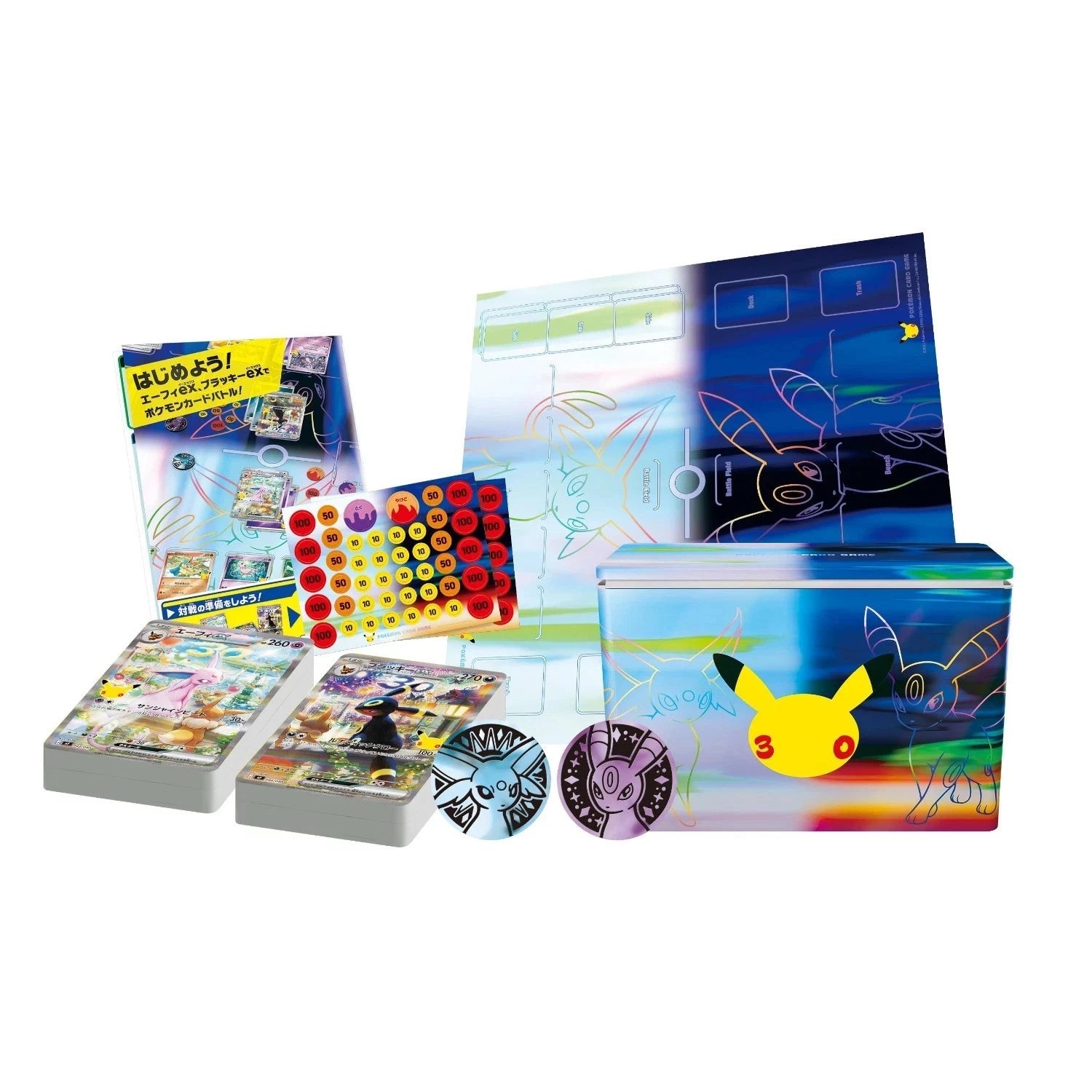 Pokemon Japanese Premium Deck Set - Mega 30th Celebration Espeon & Umbreon