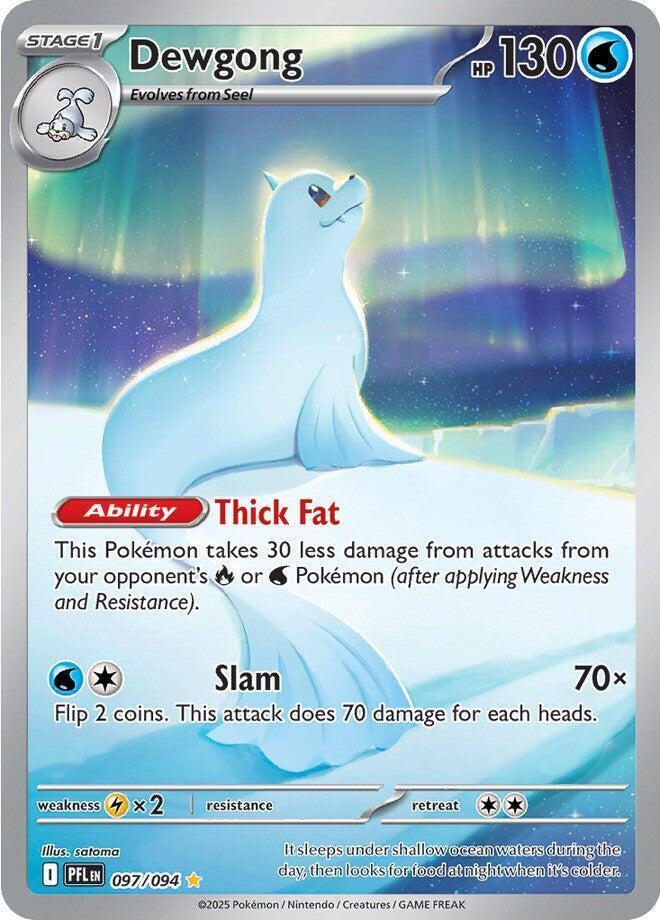 Dewgong - 097/094 Phantasmal Flames Illustration Rare Pokemon - NM/MINT