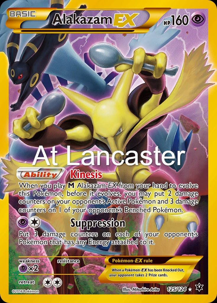 Alakazam EX - 125/124 Fates Collide Secret Rare Pokemon - HP (Lanc)
