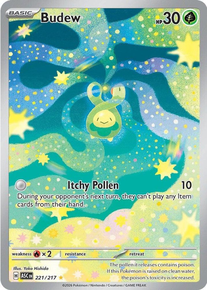 Budew - 221/217 Ascended Heroes Illustration Rare Holo Pokemon - NM