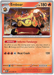 Emboar - 013/086  SV11W White Flare Poke Ball Holo pokemon - MINT