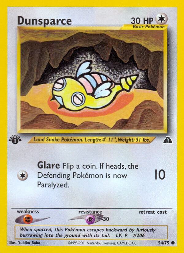 Dunsparce - 54/75 Neo Discovery 1st Edition Pokemon - NM