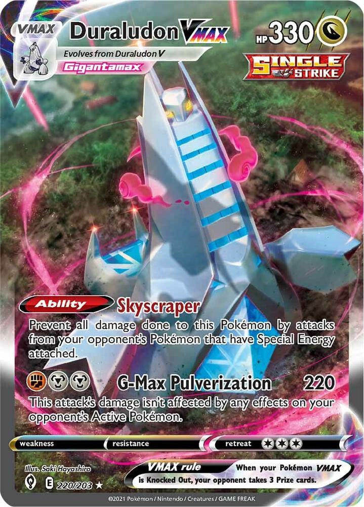Duraludon Vmax - 220/203 Evolving Skies Alternate Art Pokemon - NM/MINT