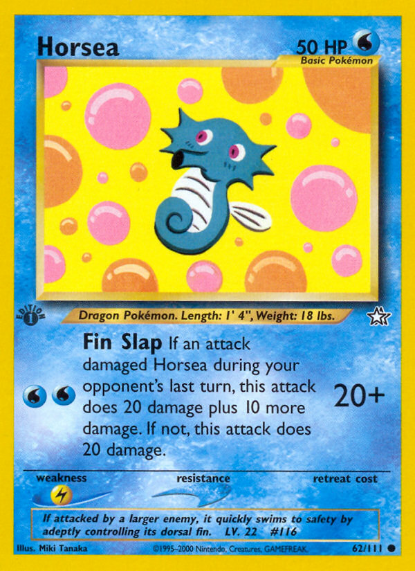 Horsea - 62/111 Neo Genesis Common Unlimited Pokemon - NM