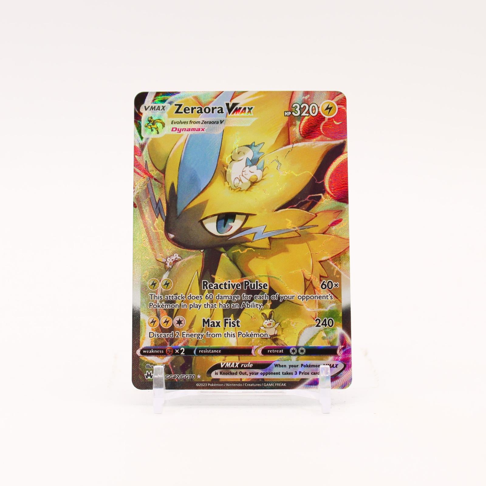 Zeraora VMAX - GG42/GG70 Crown Zenith Galarian Gallery Holo Pokemon - NM