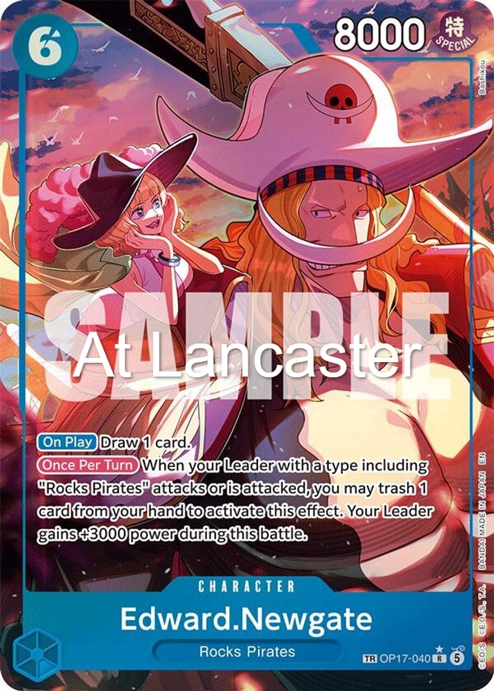 Edward.Newgate (040) (TR) - OP17-040 The World's Strongest Warriors Treasure Rare One Piece - NM (Lanc)