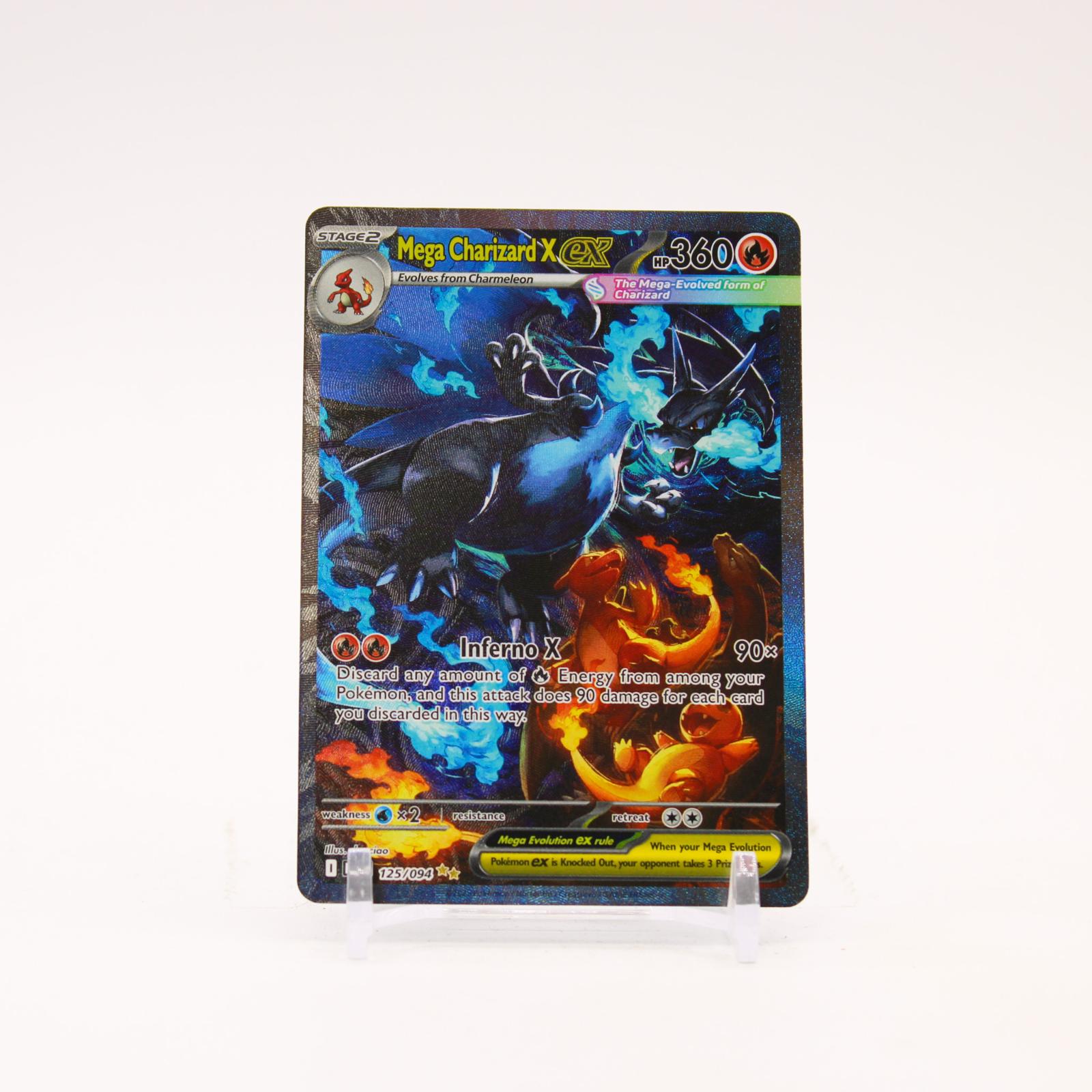 Mega Charizard X ex - 125/094 Phantasmal Flames Special Illustration Pokemon - NM/MINT