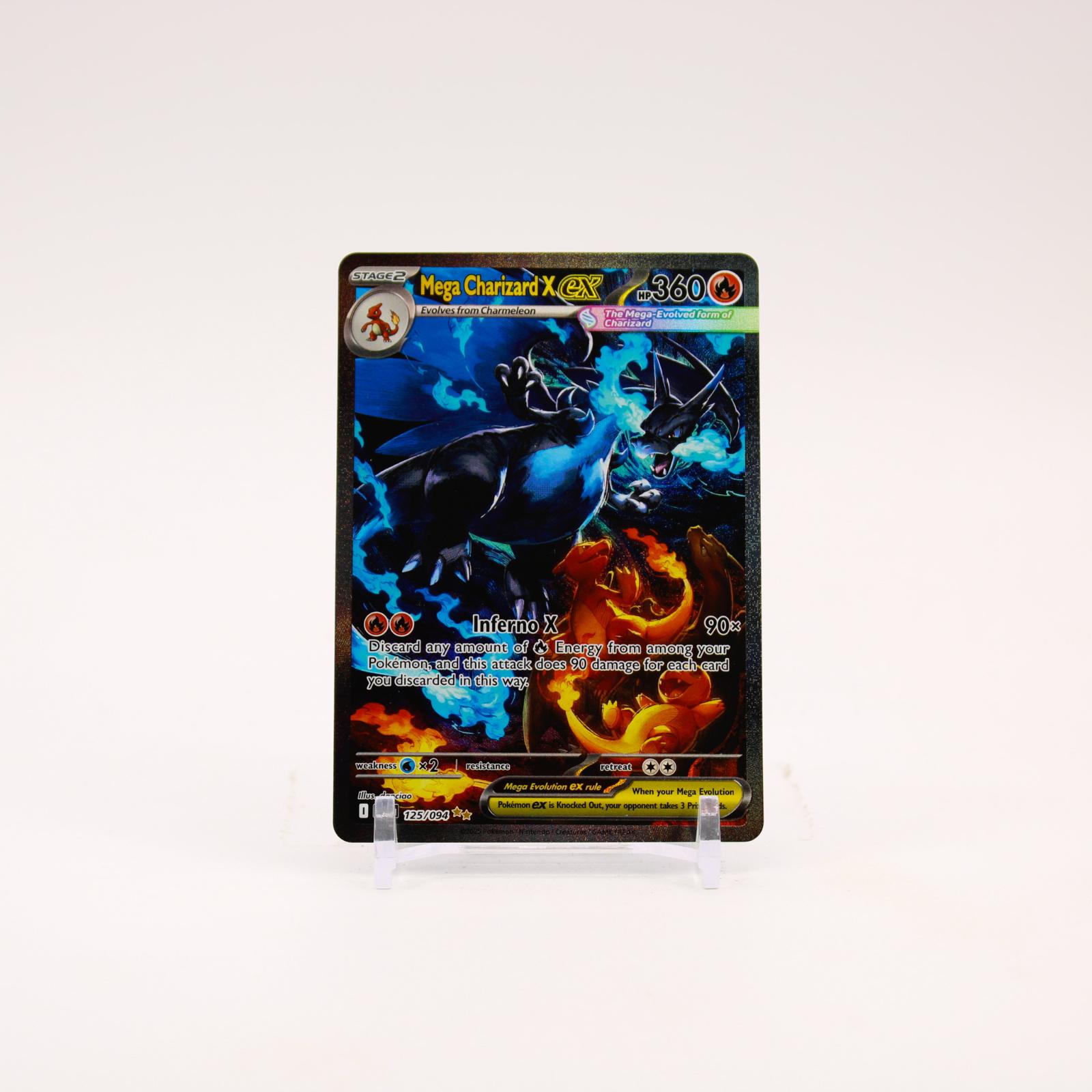 Mega Charizard X ex - 125/094 Phantasmal Flames Special Illustration Pokemon - NM/MINT