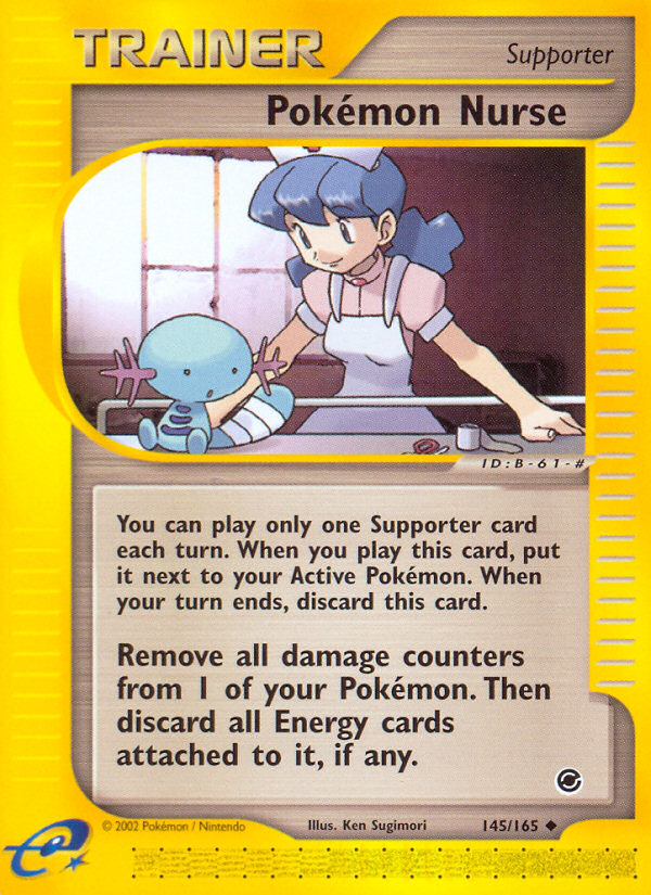 Pokemon Nurse - 145/165 Expedition Base Set Uncommon Pokemon - NM