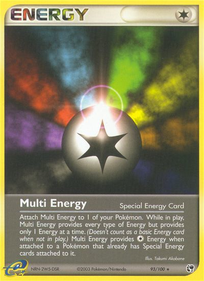 Multi Energy - 93/100 Sandstorm Rare Pokemon - NM