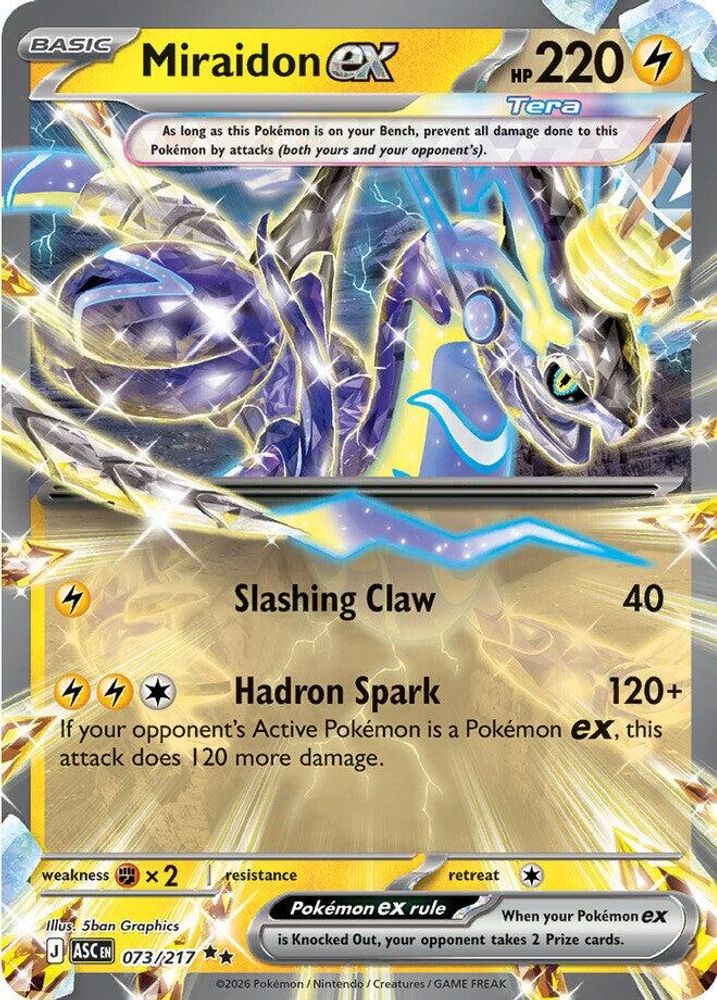 Miraidon ex - 073/217 Ascended Heroes Double Rare Holo Pokemon - NM