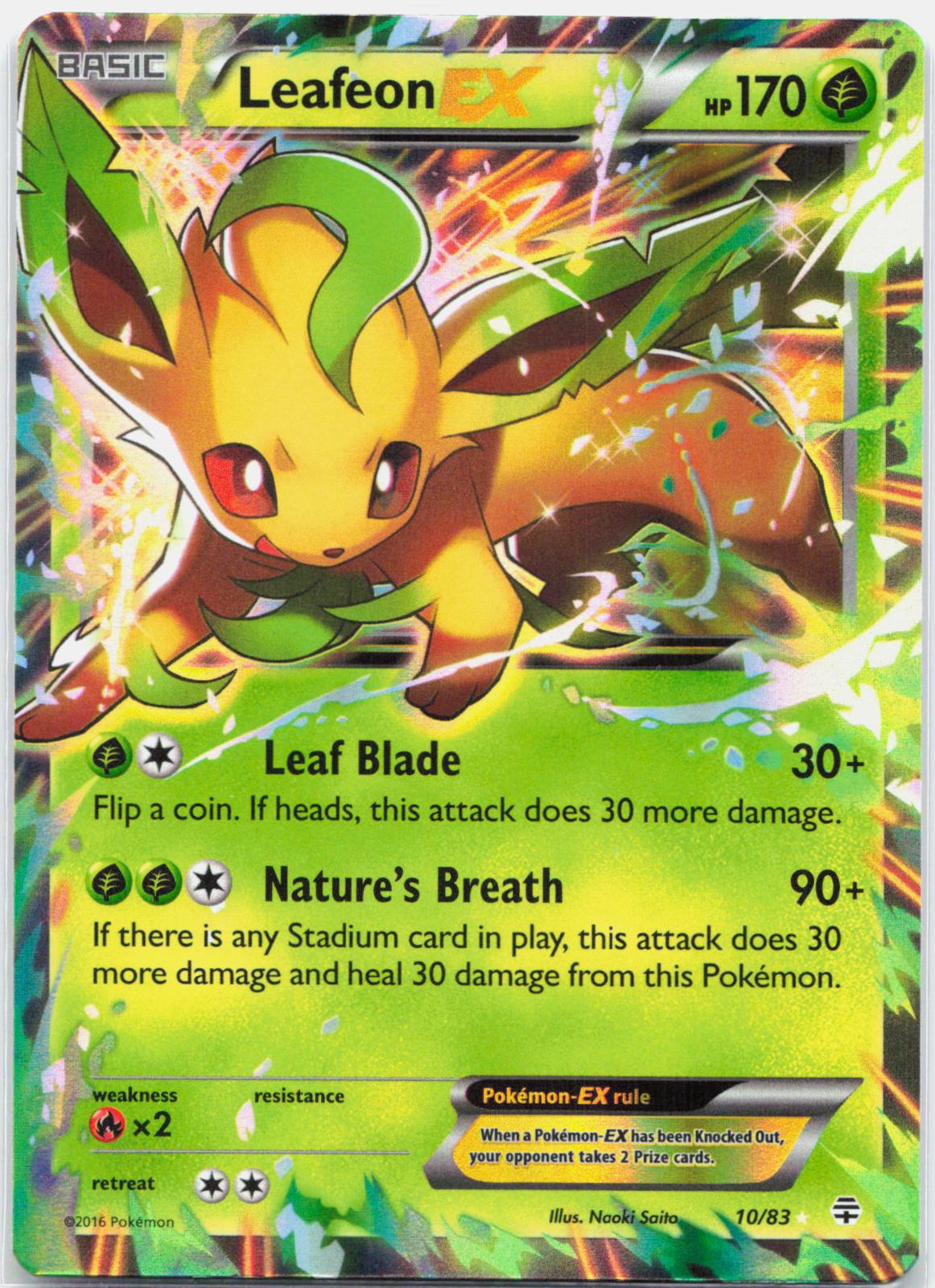 Leafeon EX - 10/83 Generations Ultra Rare Pokemon - NM/LP