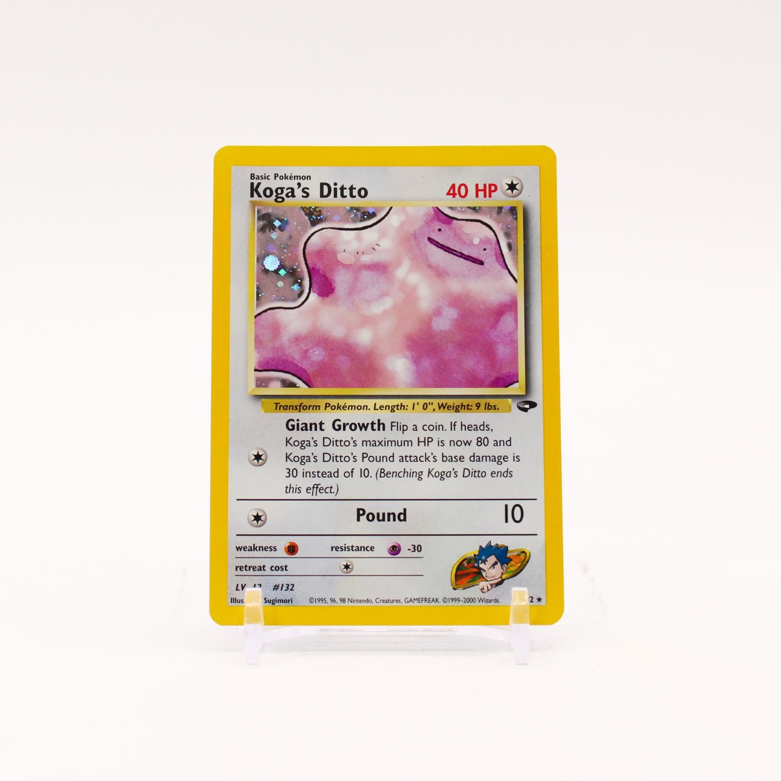 Koga's Ditto - 10/132 Gym Challenge Unlimited Holo Rare Pokemon - LP/MP
