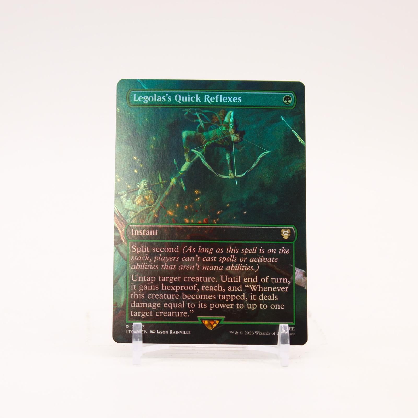 Legolas's Quick Reflexes Borderless - 493 The Lord of the Rings Foil Rare Magic - NM