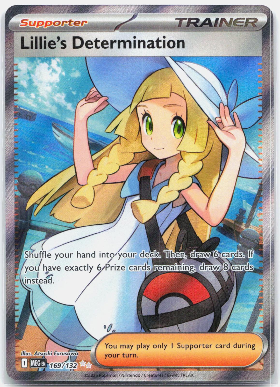 Lillie's Determination - 169/132 Mega Evolution Full Art Trainer - NM