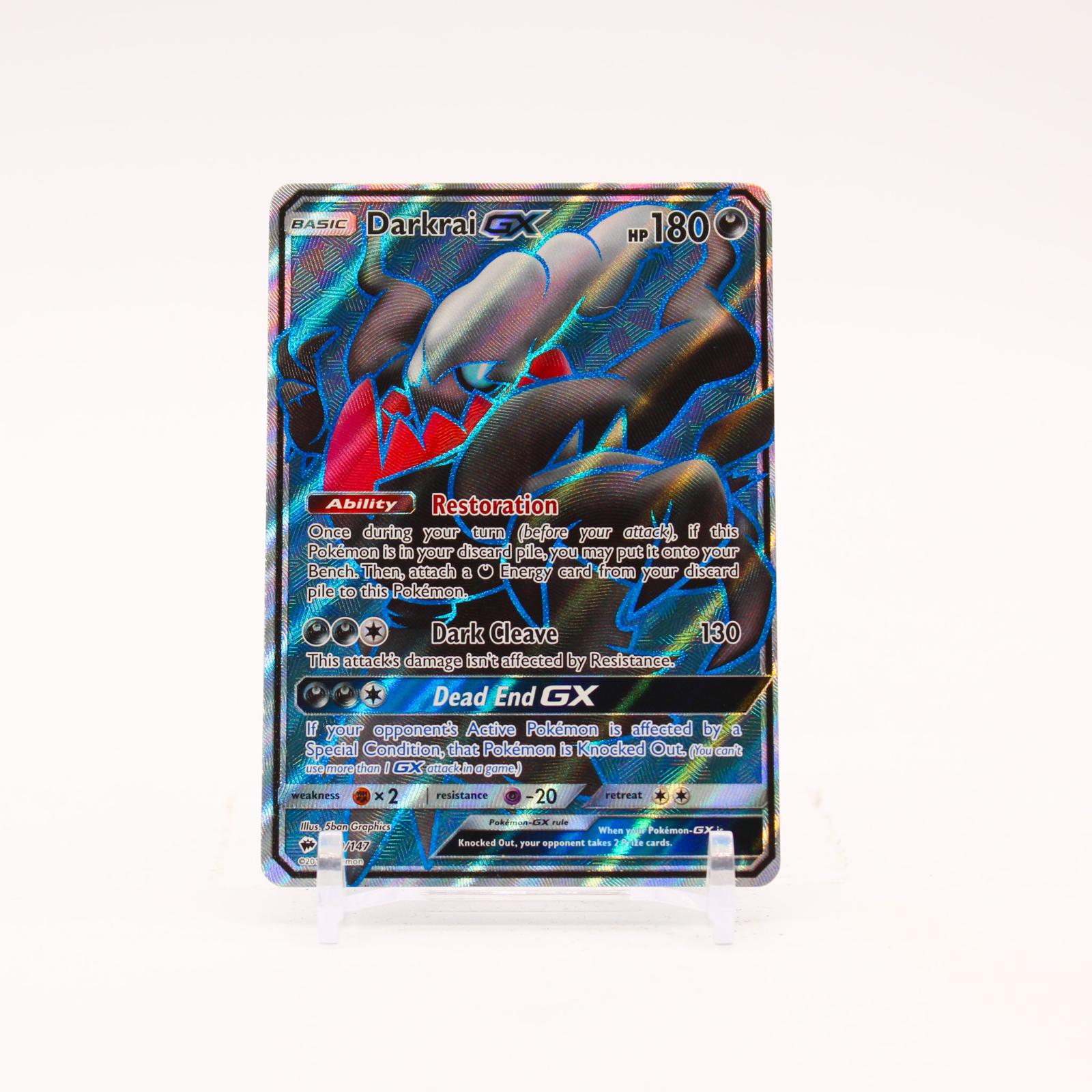Darkrai GX - 139/147 Burning Shadows Holo Full Art Pokemon - NM/LP