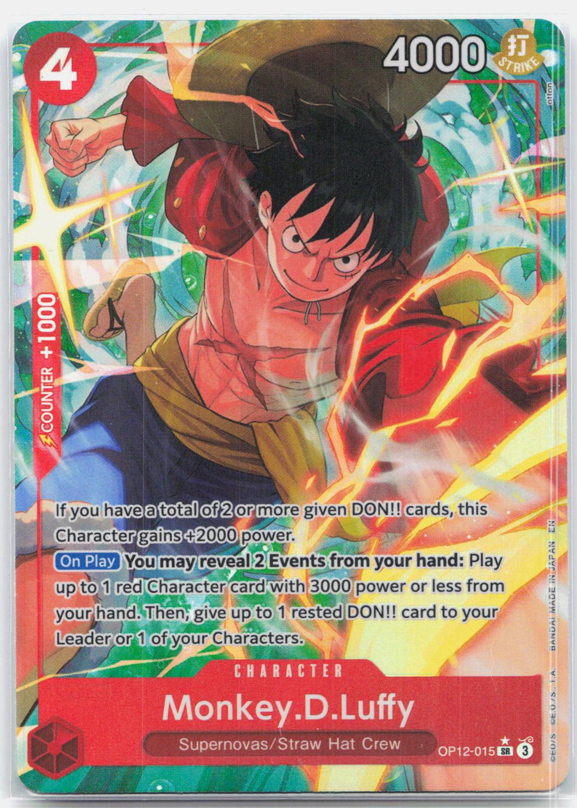 Monkey.D.Luffy Alternate Art - OP12-015 Legacy of the Master SR One Piece - NM/MINT