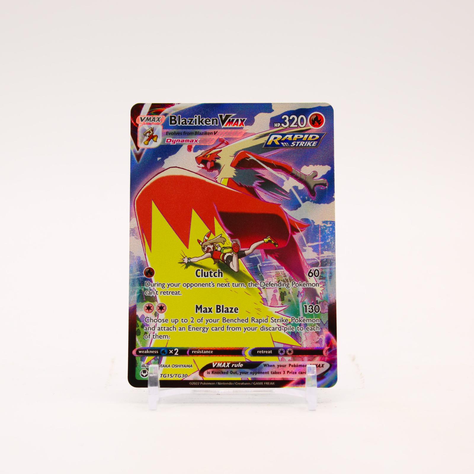 Blaziken VMAX - TG15/TG30 Silver Tempest Holo Trainer Gallery Pokemon - NM/MINT