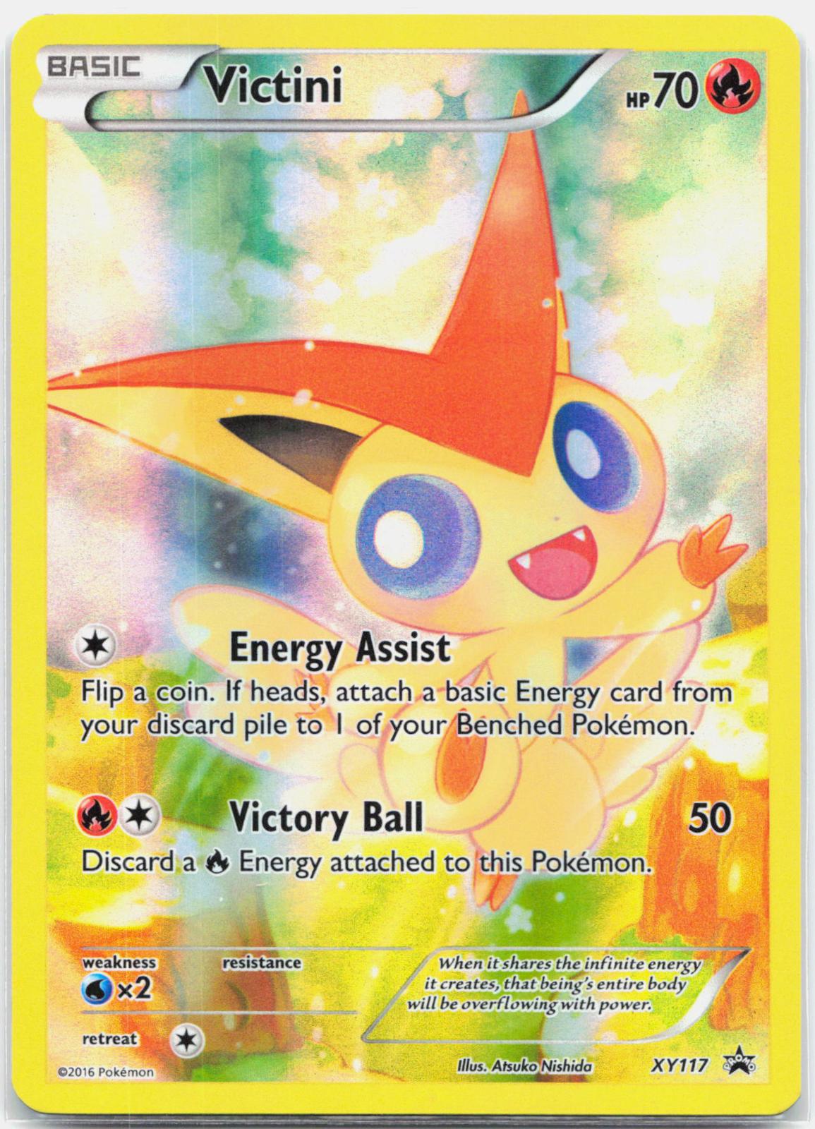 Victini - XY117 Black Star Full Art Promo Pokemon - LP