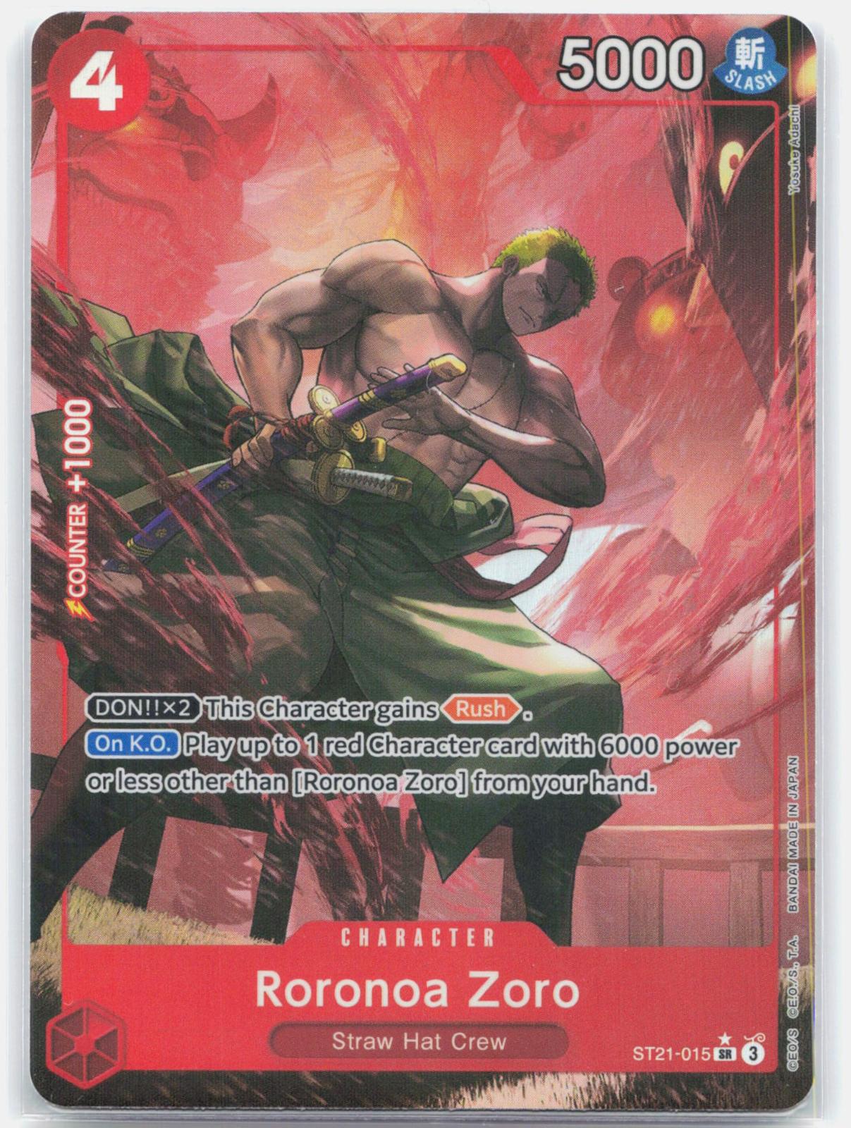 Roronoa Zoro Parallel - ST21-015 Starter Deck EX: Gear 5 SR One Piece - NM/MINT