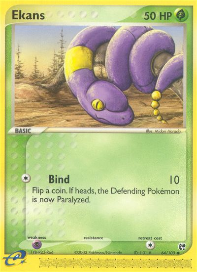 Ekans - 64/100 Sandstorm Common Pokemon - NM