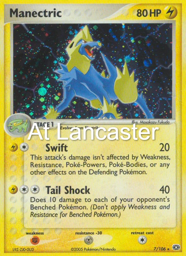 Manectric - 7/106 Emerald Reverse Holo Rare Pokemon - LP (Lanc)