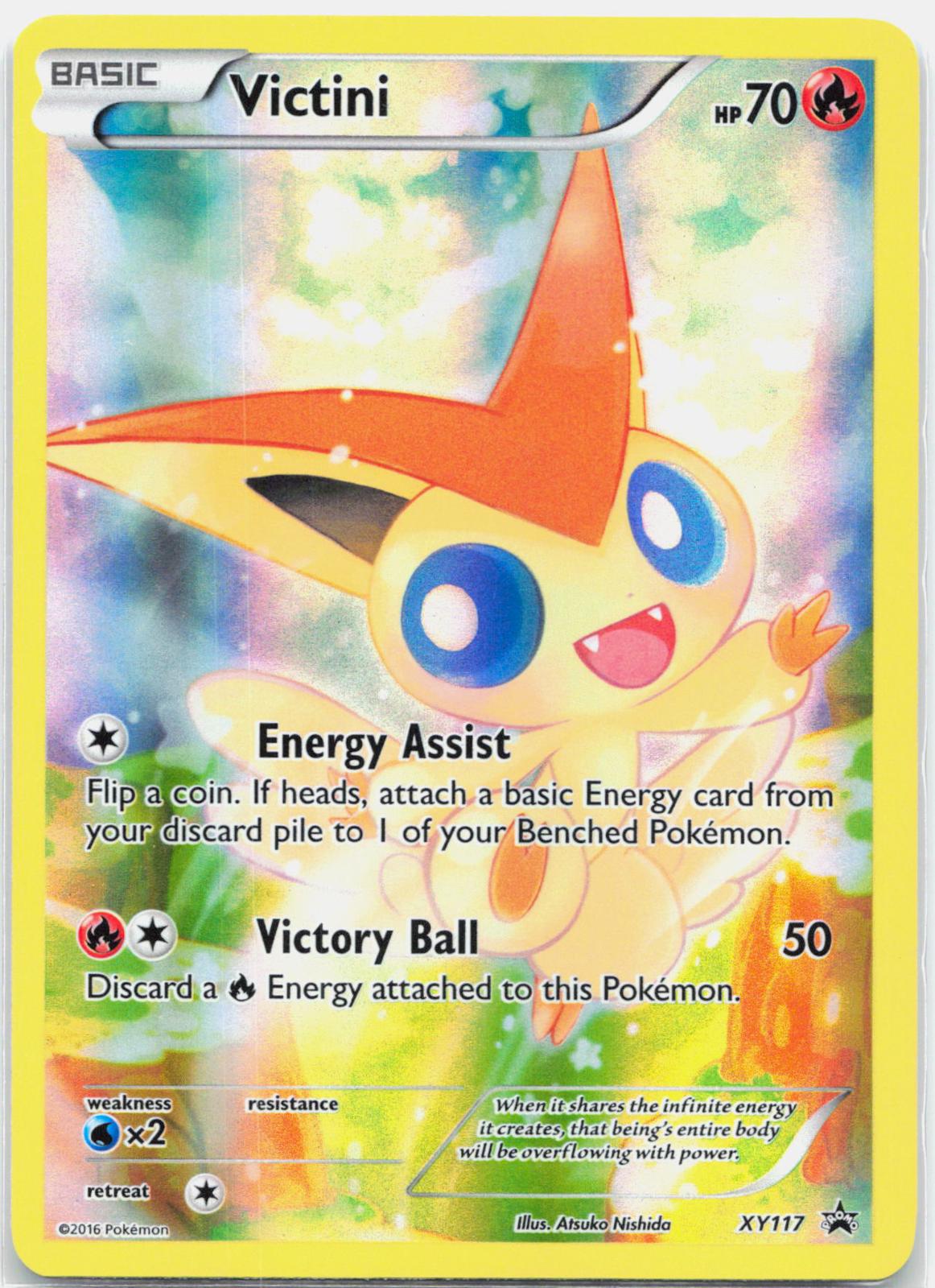 Victini - XY117 Black Star Full Art Promo Pokemon - LP