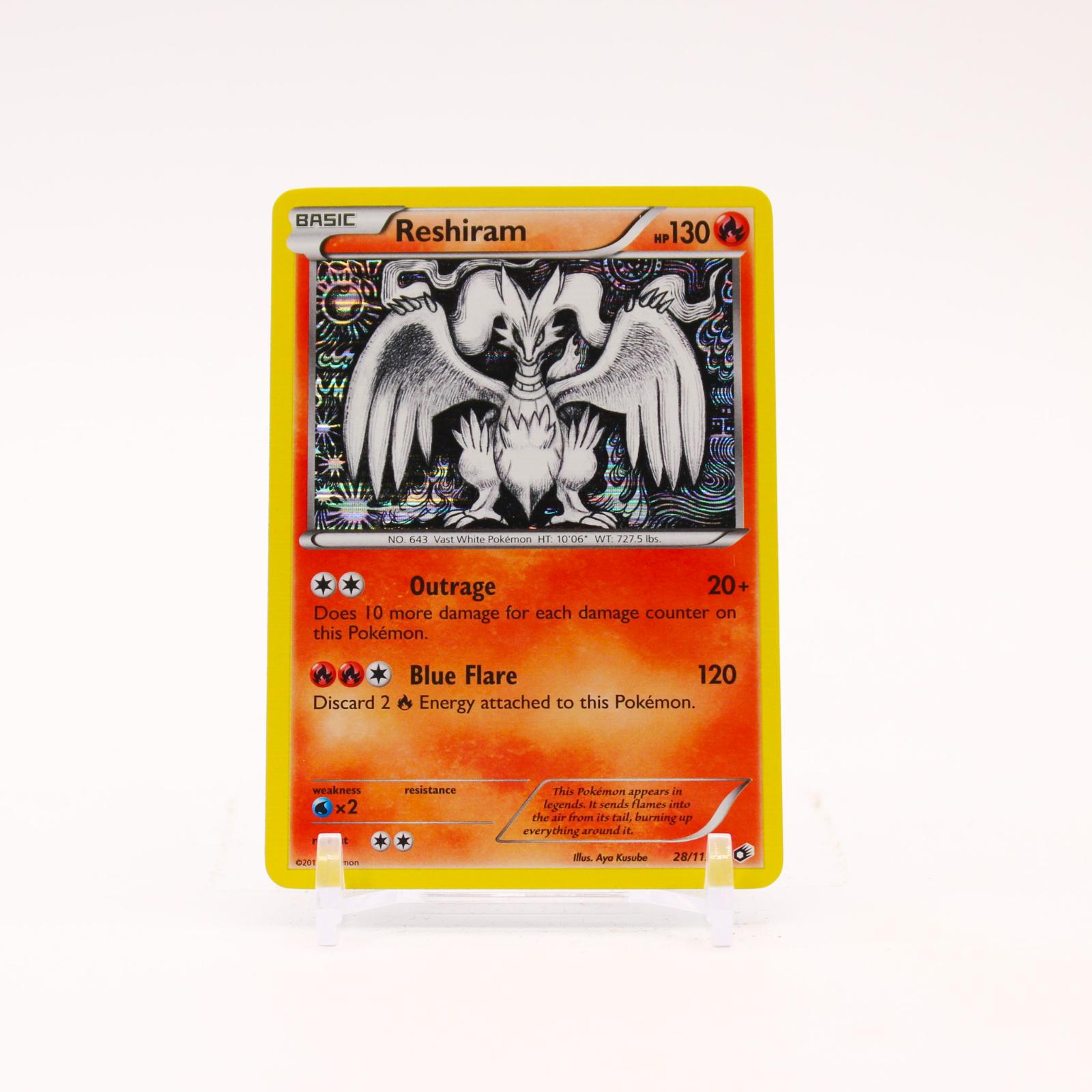 Reshiram - 28/113 Legendary Treasures Holo Rare Pokemon - LP