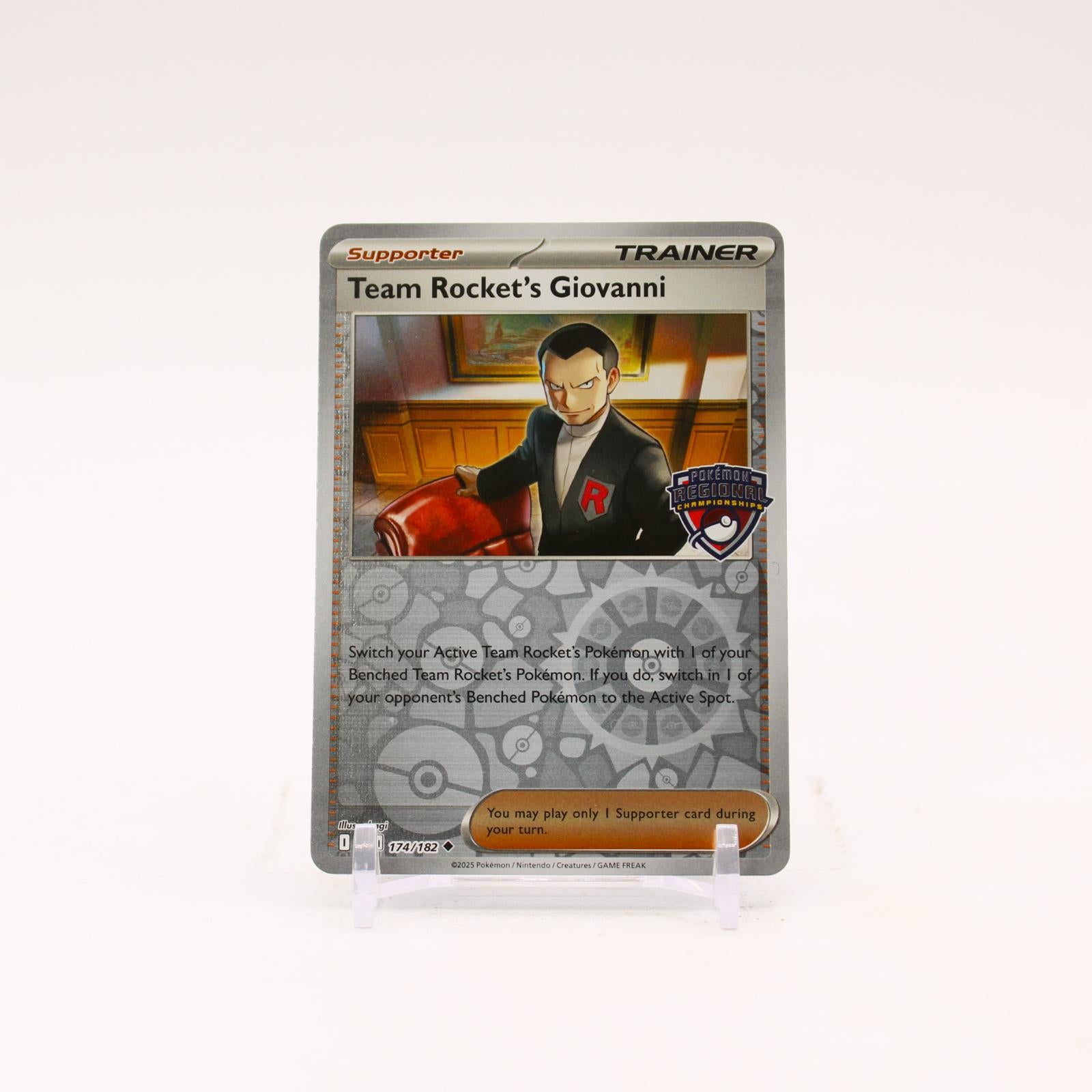 Team Rocket's Giovanni - 174/182 Regional Championship Holo Promo Pokemon - NM
