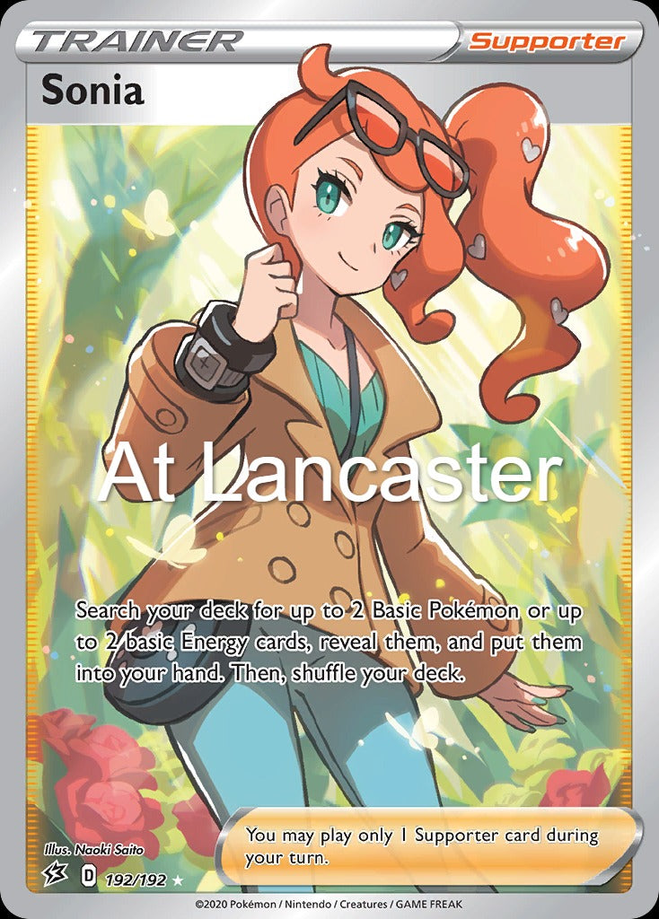 Sonia - 192/192 Rebel Clash Ultra Rare Pokemon - NM (Lanc)
