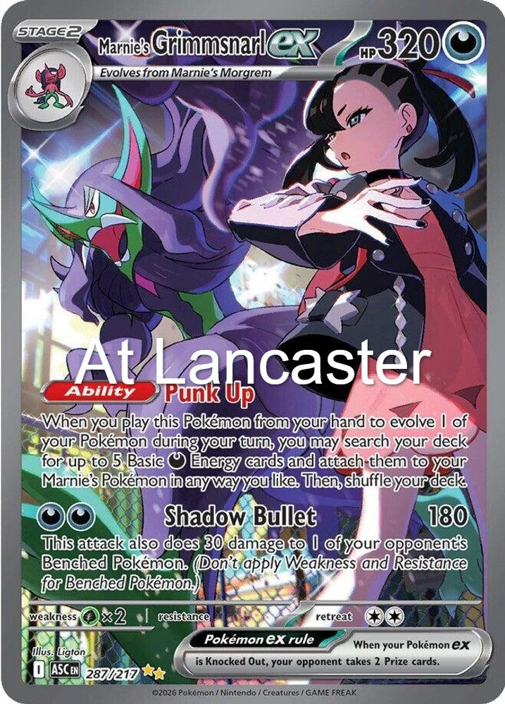 Marnie's Grimmsnarl ex - 287/217 Ascended Heroes Special Illustration Rare Pokemon - NM (Lanc)