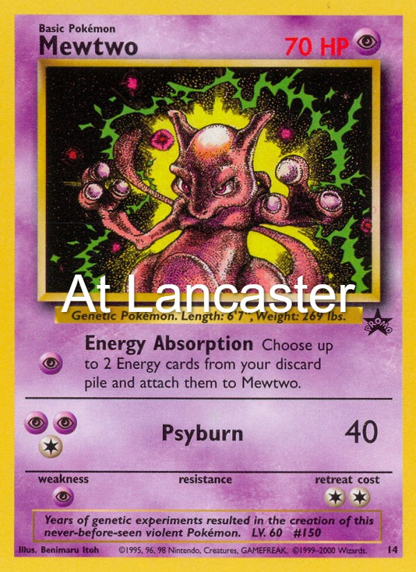 Mewtwo - 14 Wizards Black Star Promos Promo Pokemon - LP (Lanc)